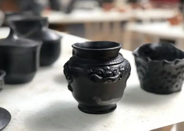 黑陶(图2) 黑陶坛子